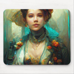 Rococo Future Sci-Fi Fantasy Mouse Pad