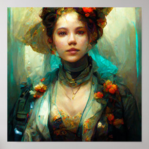 Rococo Future Sci-Fi Fantasy Poster