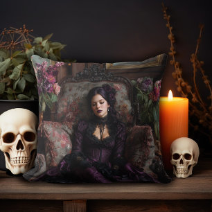 Rococo Gothic Woman Cushion