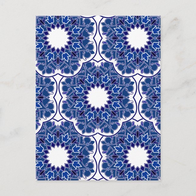 Rococo Indigo Beautiful Postcard (Front)