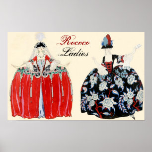 ROCOCO LADIES BEAUTY, FASHION COSTUME DESIGNER POSTER
