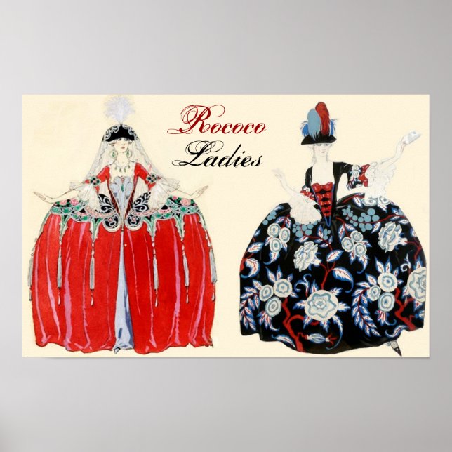 ROCOCO LADIES BEAUTY, FASHION COSTUME DESIGNER POSTER (Front)