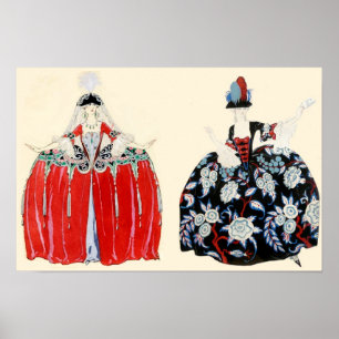 ROCOCO LADIES BEAUTY, FASHION COSTUME DESIGNER POSTER