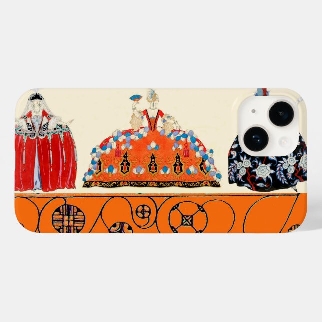 ROCOCO LADY ART DECO BEAUTY FASHION COSTUME DESIGN Case-Mate iPhone CASE (Back (Horizontal))