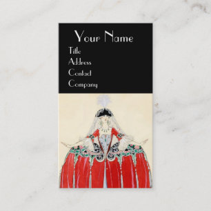 ROCOCO LADY FASHION COSTUME DESIGNER MAKEUP ARTIST BUSINESS CARD