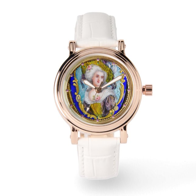 ROCOCO LADY WITH PINK ROSES WATCH (Front)