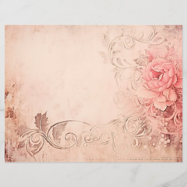 Rococo Love Letter Scrapbook Paper (Front)