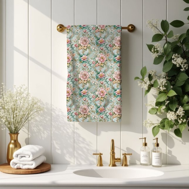 Rococo Pastel Towels Soft Flowers for the Bath (Rococo Pastel Towels Soft Flowers for the Bath)
