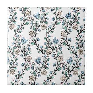 Rococo pattern ceramic tile