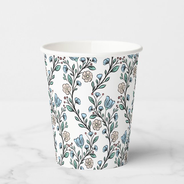 Rococo pattern paper cups (Left)