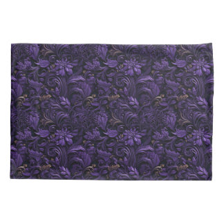 Rococo Realms: Dark Purple & Gold Pillow Case