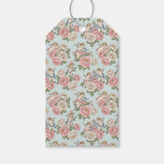Rococo Revival Cherub Floral Toile Wrapping Paper Gift Tags