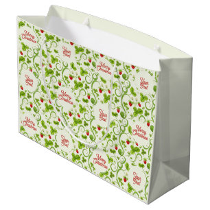 Rococo Revival Wild Strawberry & Clover Custom Large Gift Bag