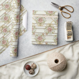 Rococo Ribbon Swag Wrapping Paper