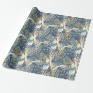 Rococo Rich Pattern design with Gold Relief Wrapping Paper