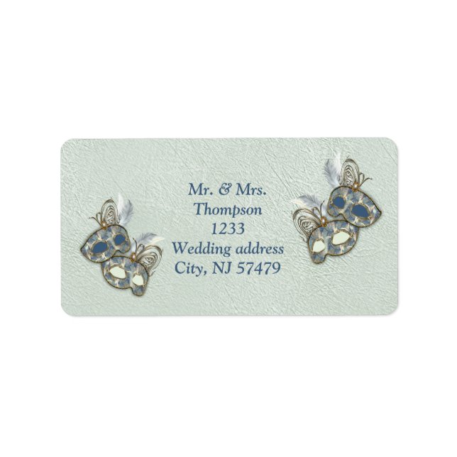 Rococo Rich Pattern design with Masks Label (Front)