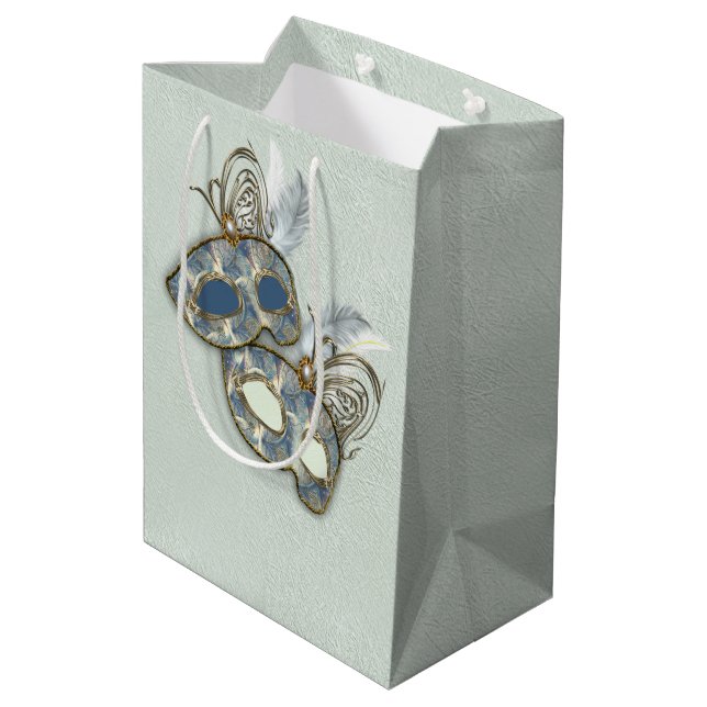 Rococo Rich Pattern design with Masks Medium Gift Bag (Back Angled)