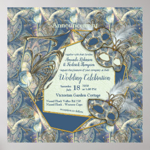 Rococo Rich Romantic Gold Reliefs & Masks Poster