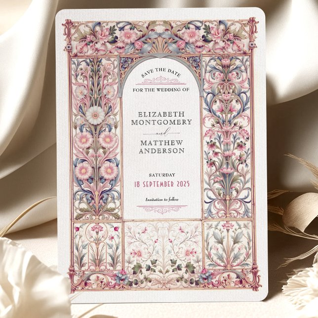 Rococo Save the Date Wedding Invitation (Creator Uploaded)