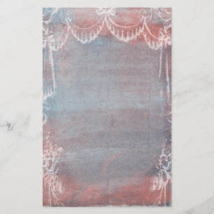 Rococo Style French Blue & Pink Stationery