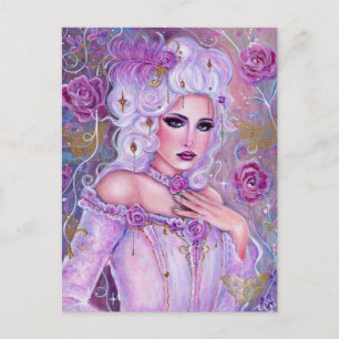 Rococo valentine fantasy art by Renee Lavoie Postcard