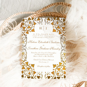 Rococo Vintage Elegant Classic Formal Wedding Invitation