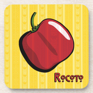 Rocoto Chilli Pepper Plastic Coaster