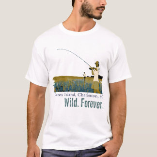 Rod and Reel Fishing on the Dewees Island Marsh T-Shirt