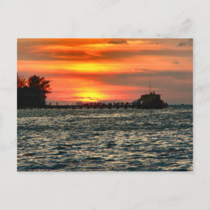Rod and Reel Pier at Sunset Postcard