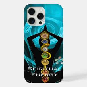 ROD ASCLEPIUS,7 CHAKRAS YOGA LOTUS POSE Blue iPhone Case