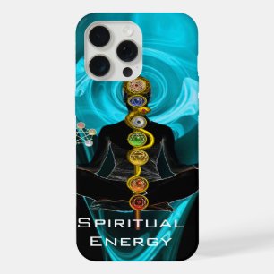 ROD ASCLEPIUS,7 CHAKRAS YOGA LOTUS POSE Blue iPhone Case