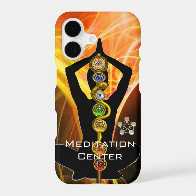 ROD ASCLEPIUS,7 CHAKRAS YOGA LOTUS POSE Yellow (Back)