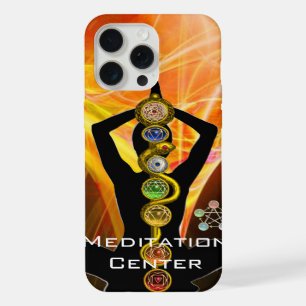 ROD ASCLEPIUS,7 CHAKRAS YOGA LOTUS POSE Yellow iPhone Case
