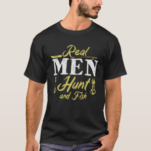Rod Fisher Fish Retro Fisherman Dad Real Men Hunti T-Shirt