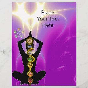 ROD OF ASCLEPIUS,7 CHAKRAS YOGA LOTUS POSE Pink Flyer
