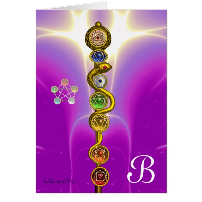 ROD OF ASCLEPIUS 7 CHAKRAS,YOGA ,SPIRITUAL ENERGY (Front)