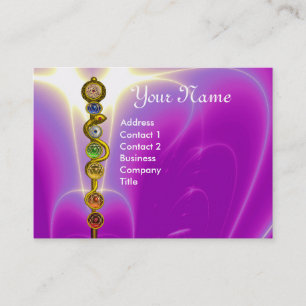 ROD OF ASCLEPIUS,7 CHAKRAS,YOGA ,SPIRITUAL ENERGY BUSINESS CARD