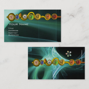 ROD OF ASCLEPIUS,7 CHAKRAS,YOGA ,SPIRITUAL ENERGY BUSINESS CARD
