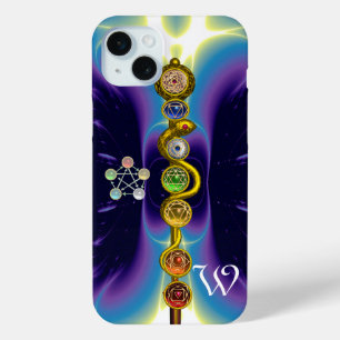 ROD OF ASCLEPIUS 7 CHAKRAS,YOGA ,SPIRITUAL ENERGY iPhone 15 MINI CASE