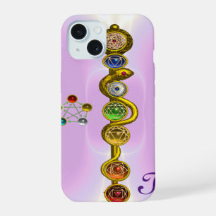 ROD OF ASCLEPIUS 7 CHAKRAS,YOGA ,SPIRITUAL ENERGY iPhone 15 CASE