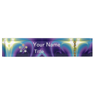 ROD OF ASCLEPIUS,7 CHAKRAS,YOGA,SPIRITUAL ENERGY NAMEPLATE