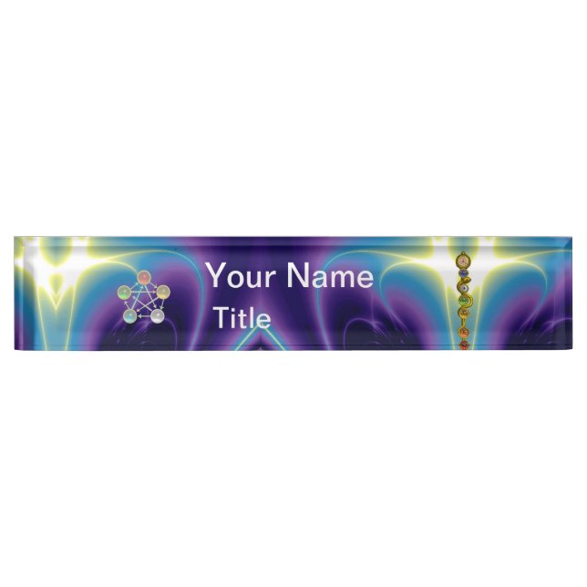 ROD OF ASCLEPIUS,7 CHAKRAS,YOGA,SPIRITUAL ENERGY NAMEPLATE (Front)