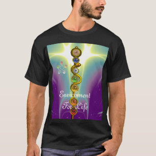ROD OF ASCLEPIUS 7 CHAKRAS ,YOGA ,SPIRITUAL ENERGY T-Shirt