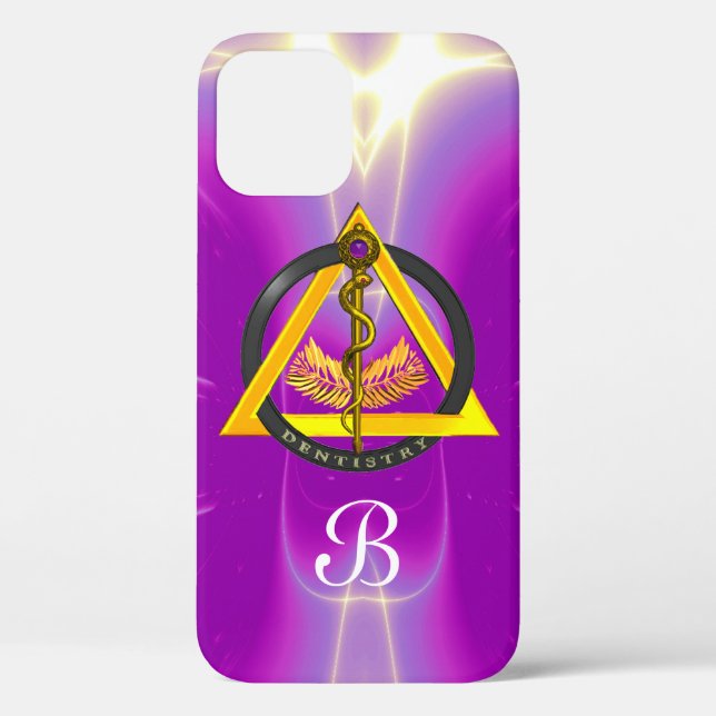 ROD OF ASCLEPIUS DENTIST DENTISTRY MONOGRAM Case-Mate iPhone CASE (Back)