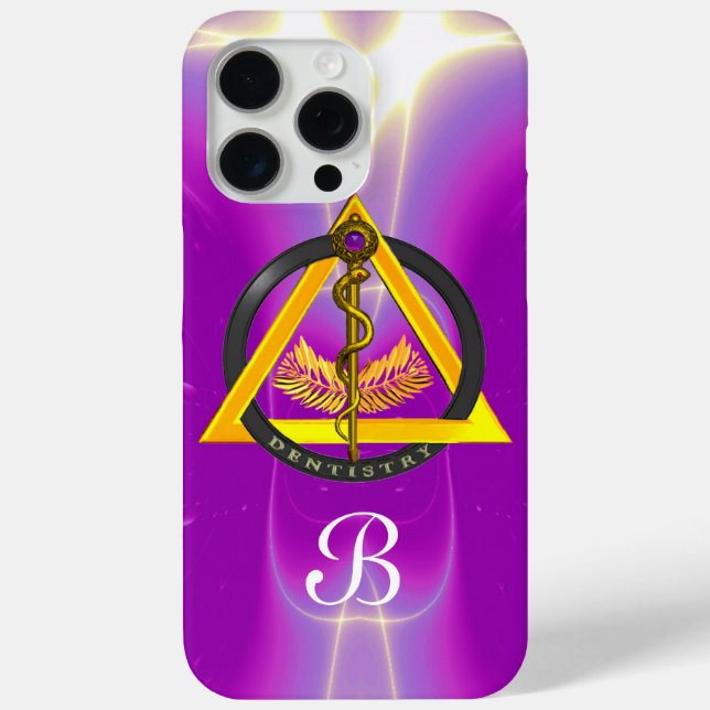 ROD OF ASCLEPIUS DENTIST DENTISTRY MONOGRAM Case-Mate iPhone CASE (Back)