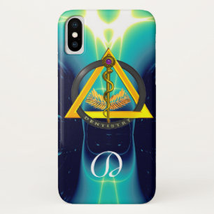 ROD OF ASCLEPIUS DENTIST DENTISTRY MONOGRAM iPhone X CASE
