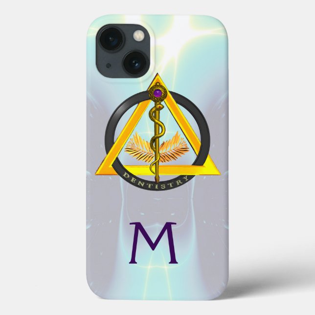 ROD OF ASCLEPIUS DENTIST DENTISTRY MONOGRAM Case-Mate iPhone CASE (Back)