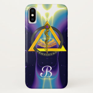 ROD OF ASCLEPIUS DENTIST DENTISTRY MONOGRAM iPhone X CASE