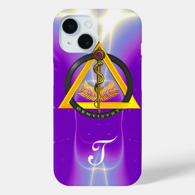 ROD OF ASCLEPIUS DENTIST DENTISTRY MONOGRAM Case-Mate iPhone CASE (Back)
