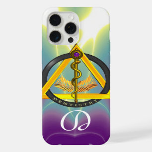 ROD OF ASCLEPIUS DENTIST DENTISTRY MONOGRAM iPhone CASE